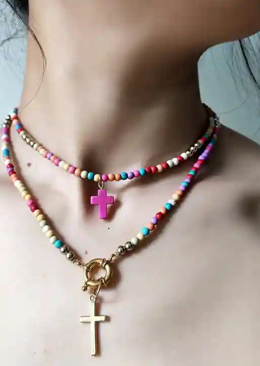 Colorful Boho Beaded Necklace