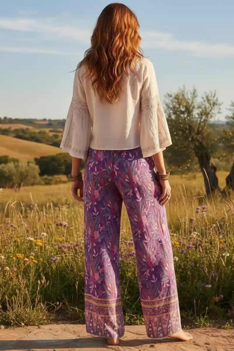 Elastic Waist Loose Boho Pant