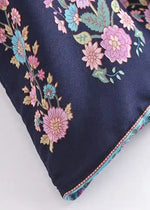 Elegant Blue Navy Boho Floral Kimono