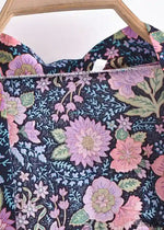 Elegant Blue Navy Boho Floral Kimono