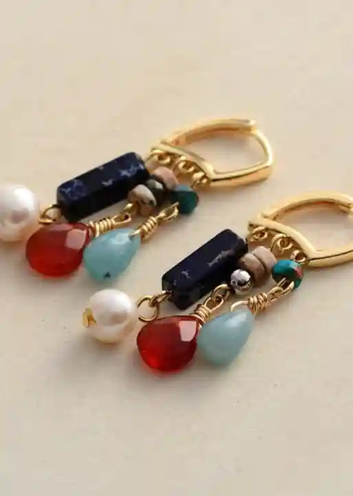 Elegant Boho Dangle Beaded Earrings