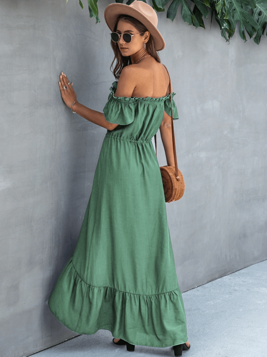 Emerald Green Boho Dress