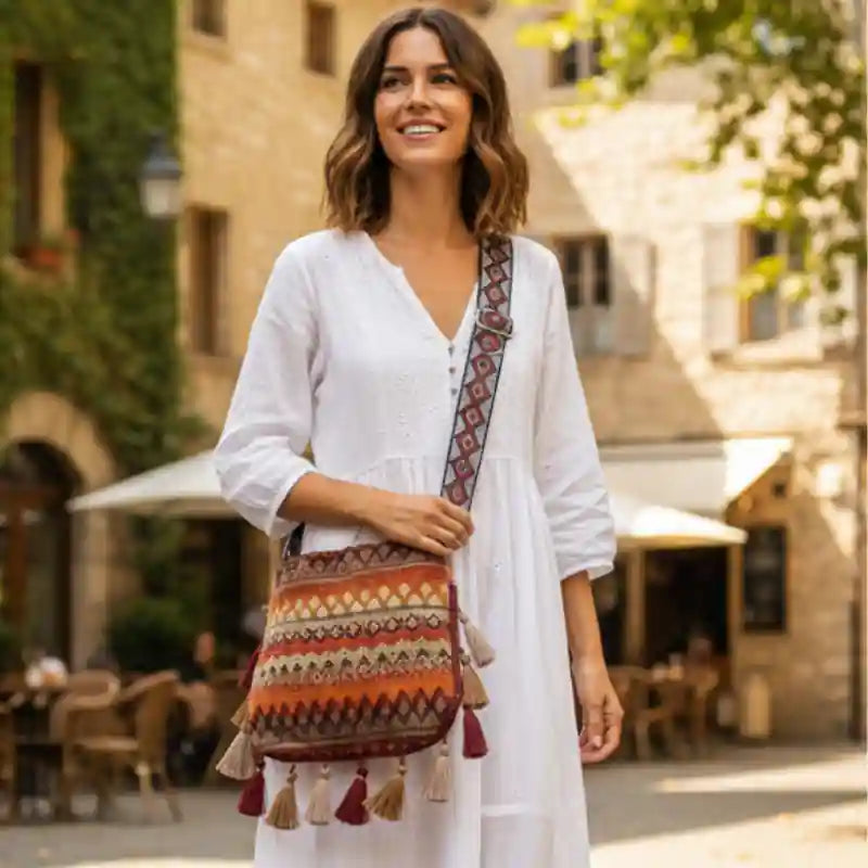 Ethnic Handwoven Crossbody Boho Bag
