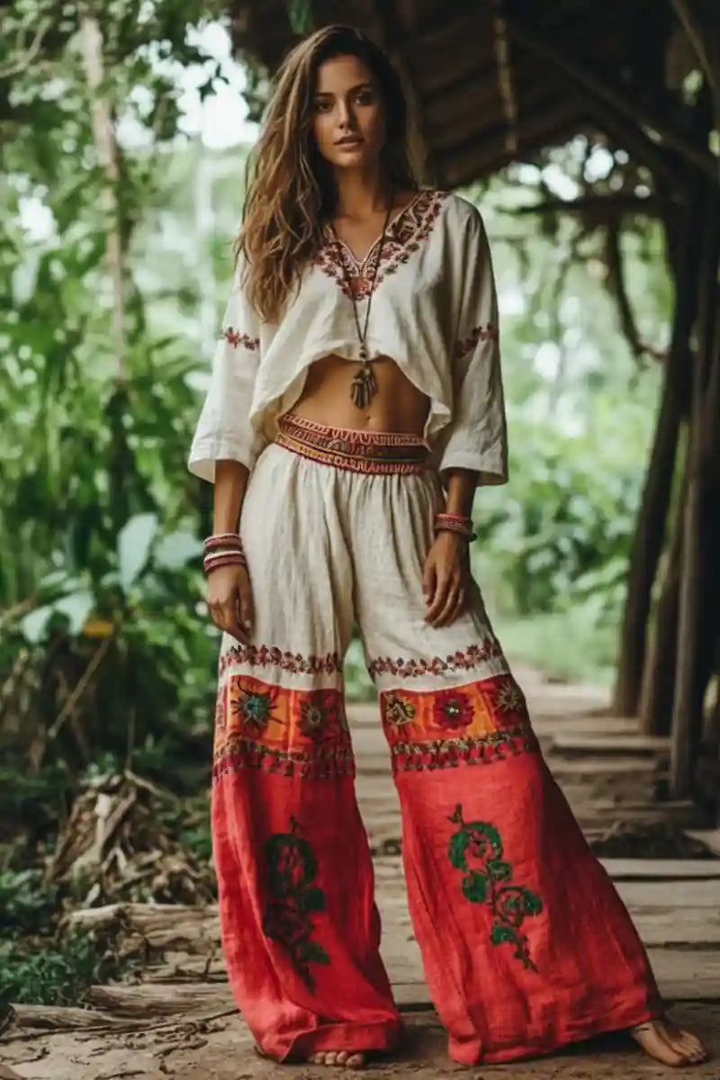 Ethnic Print Bohemian Long Pant