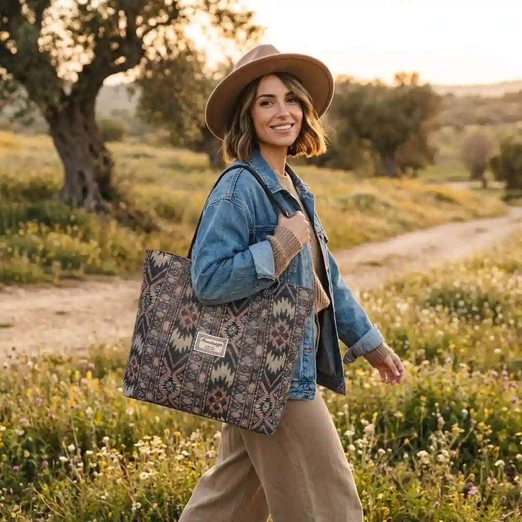 Ethnic Style Boho Tote Bag