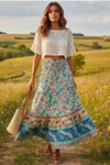 Fashion Boho Printed Long Skirt