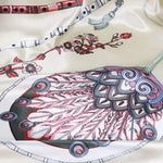 Fashionable Boho Beige Scarf Printed pattern