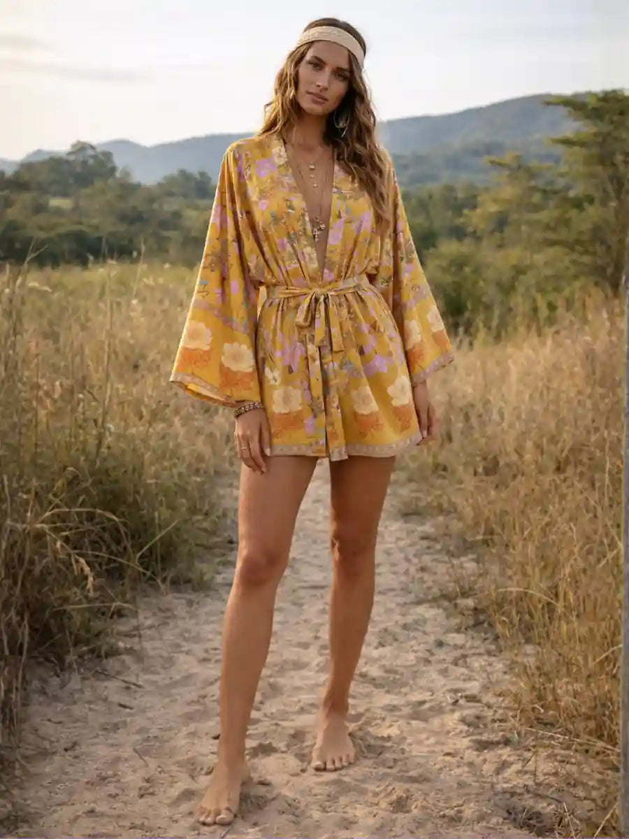 Floral Kimono Dress