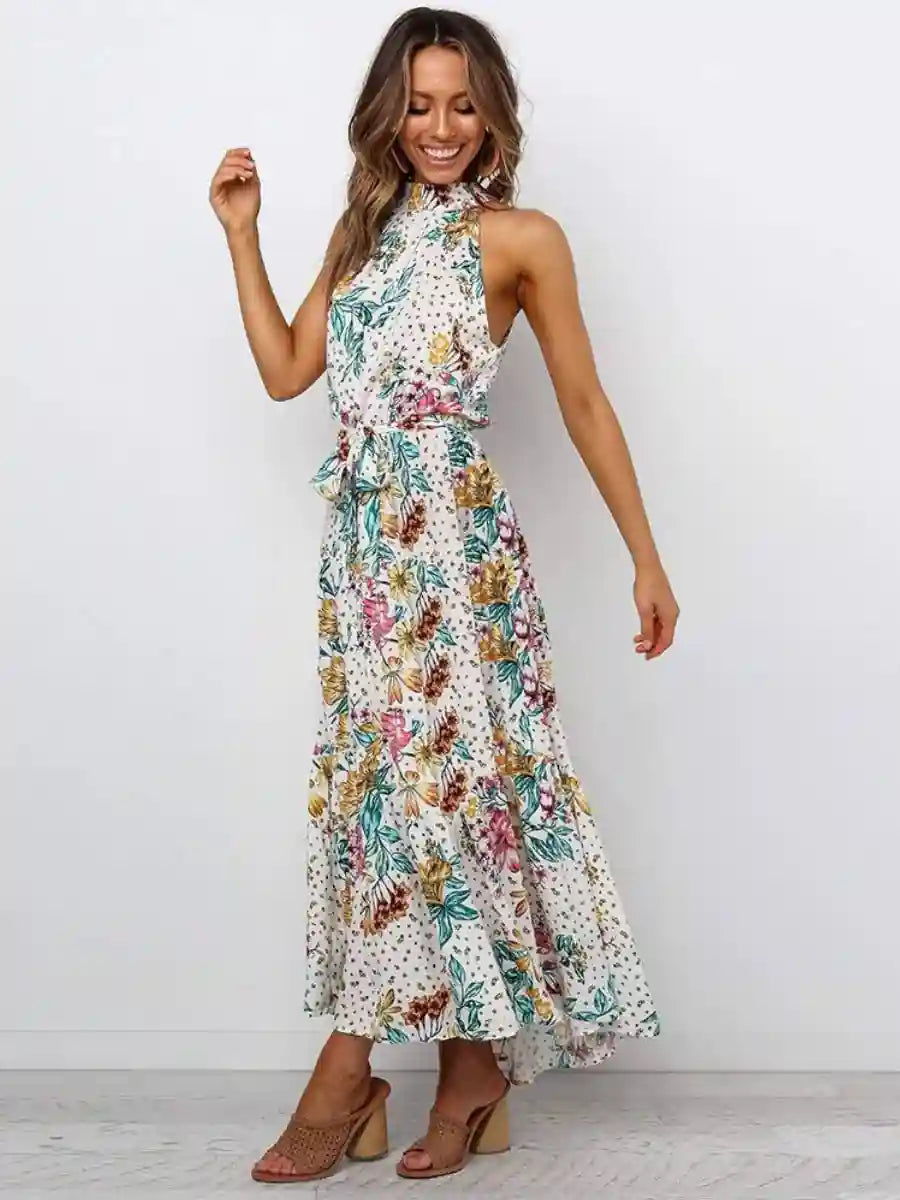 Floral Long Boho Dress