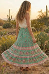 Floral Print Bohemian Long Skirt