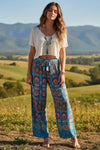 Floral Print Long Boho Pant