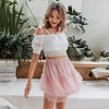 Fluffy Mini Skirt in Pink