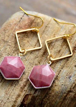 Gold Beaded Boho Earrings