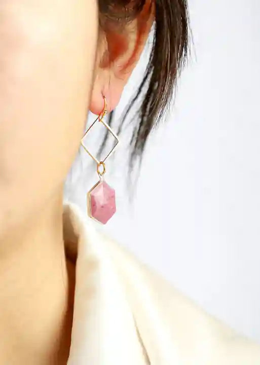 Gold Beaded Boho Earrings