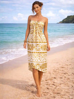 Golden Boho Beach Sarong Wrap
