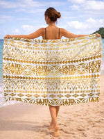 Golden Boho Beach Sarong Wrap