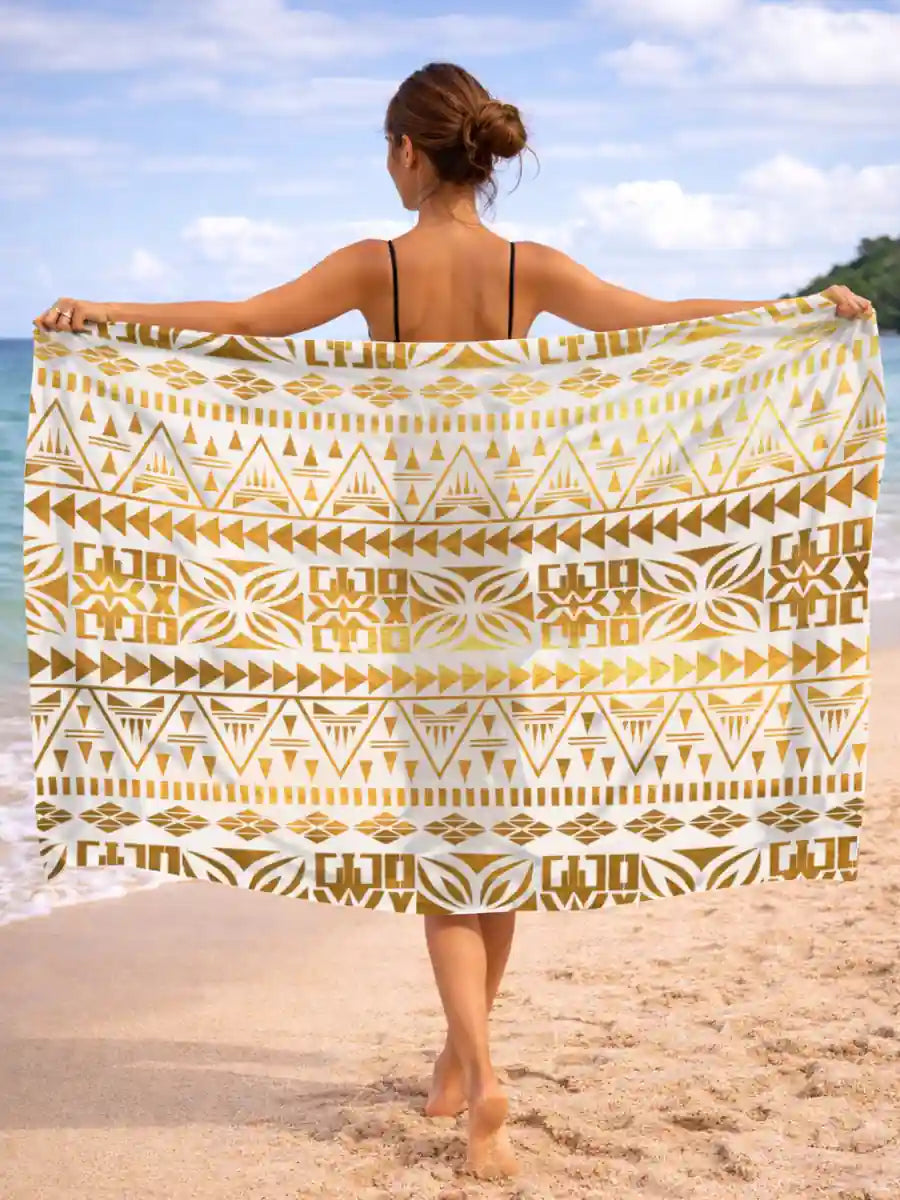 Golden Boho Beach Sarong Wrap