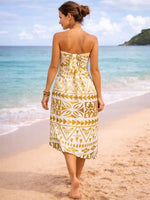 Golden Boho Beach Sarong Wrap