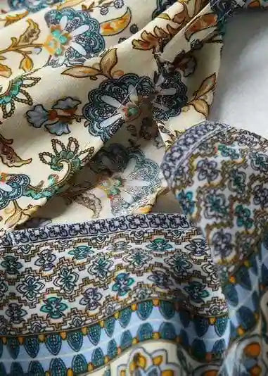 Gorgeous Blue Floral Boho Kimono