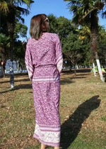 Gorgeous Long Kimono Boho Pink Floral