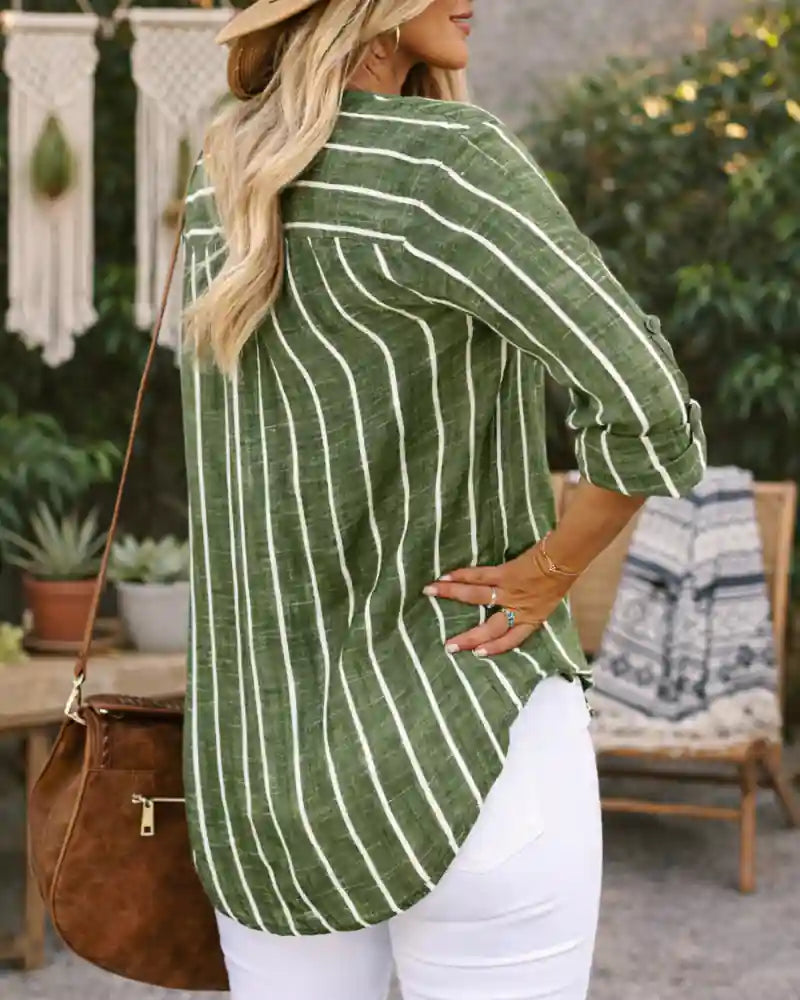Green Boho Blouse for Women