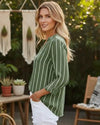 Green Boho Blouse for Women