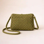 Green Boho Fringe Crossbody Bag