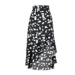 Gypsy Asymmetrical Skirt with Spotted Print
