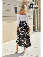 Gypsy Asymmetrical Skirt with Spotted Print