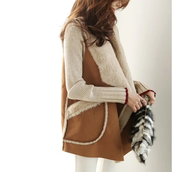 Boho Sheepskin Sleeveless jacket