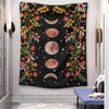 Black Hippie Boho Tapestry