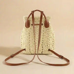 Handwoven Straw Backpack