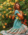 Turquoise Boho Maxi Dress