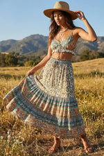 High Waist Boho Maxi Skirt