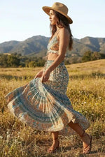 High Waist Boho Maxi Skirt
