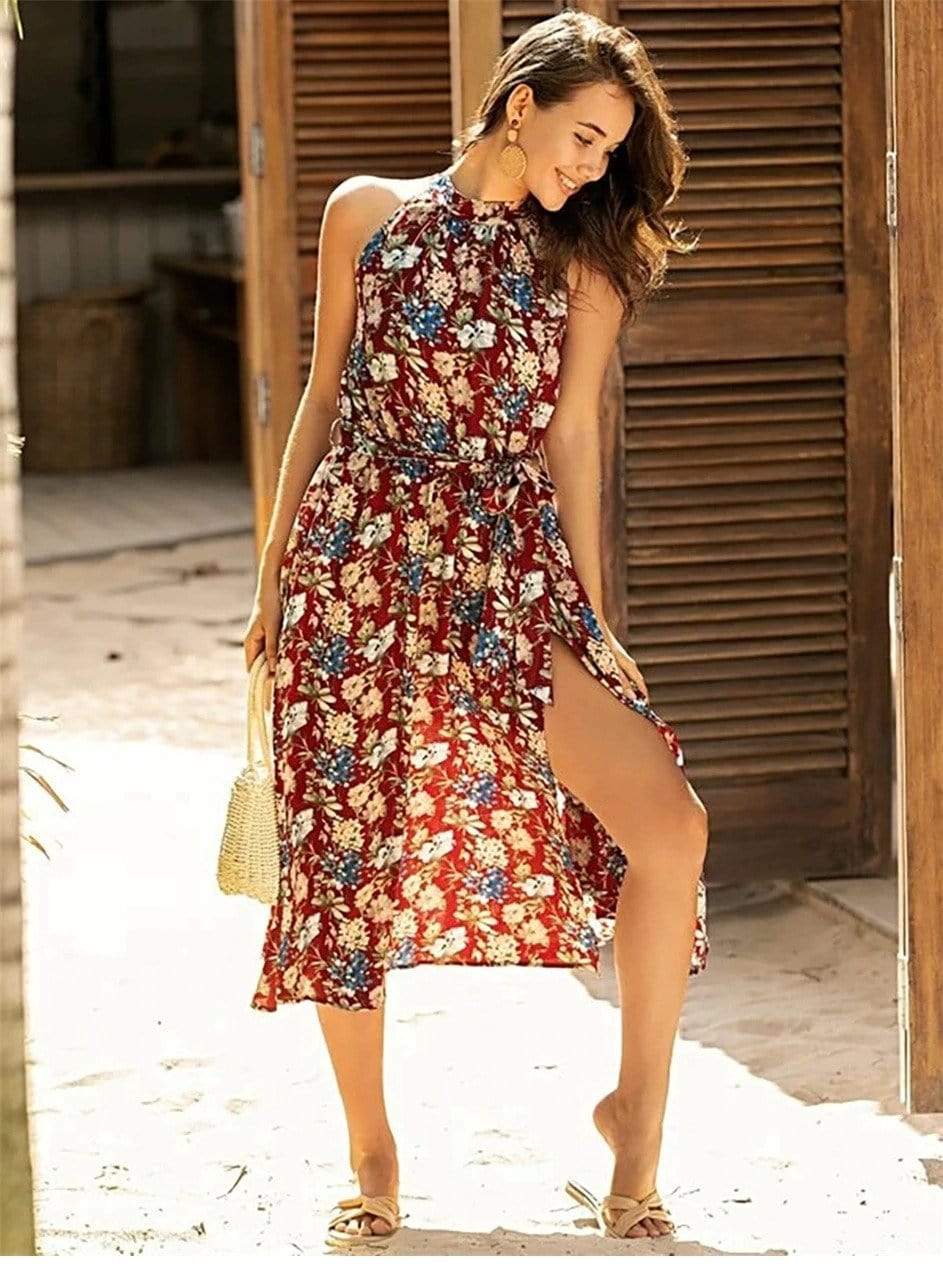 Hippie Boho Dress Midi