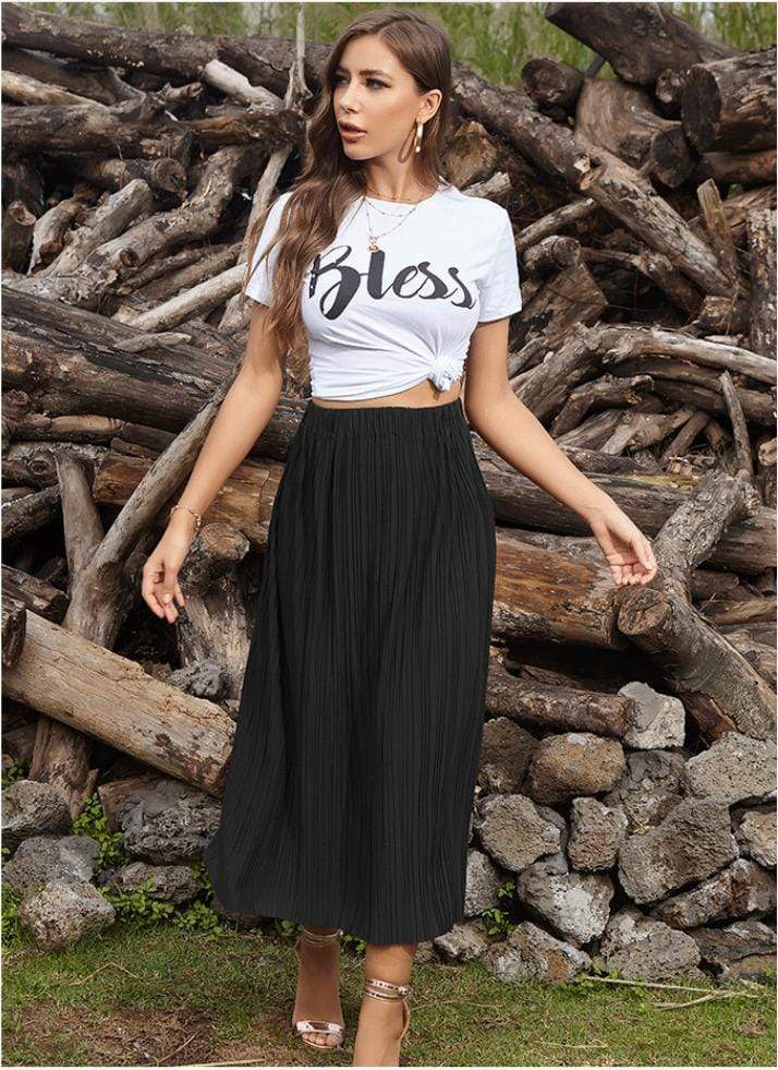 Hippie Chic Pleated Skirt