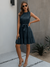 Italian Boho Dress in Dark Blue