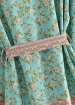 Kimono Boho Chic Green Floral