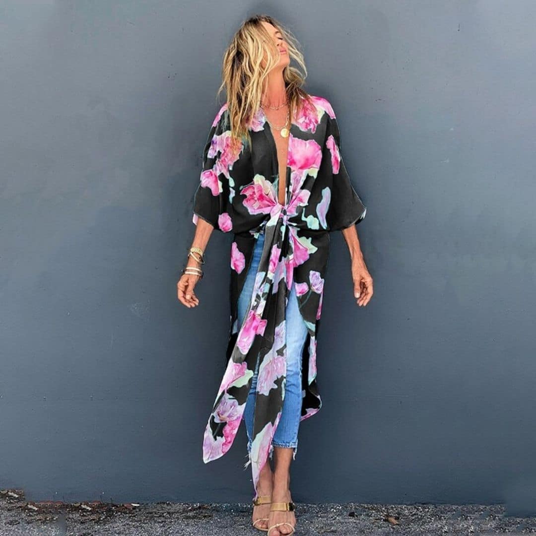 Woman Beach Kimono Cover Up