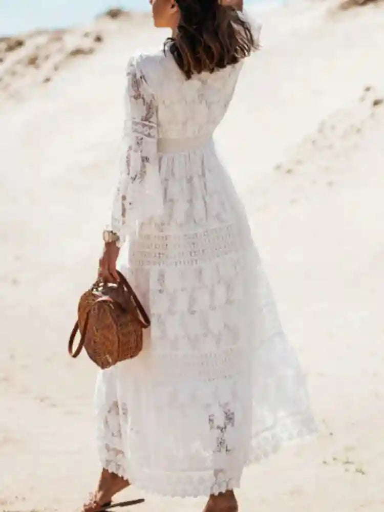 Lace Beach Maxi Dress