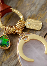 Leather Boho Necklace with Pendant