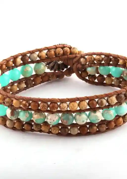 Leather Wrap Boho Bracelet
