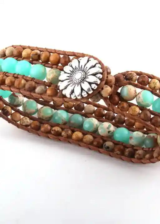 Leather Wrap Boho Bracelet