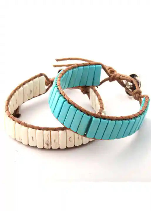 Leather Wrap Boho Style Bracelet