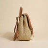 Leather and Straw Boho Backpack