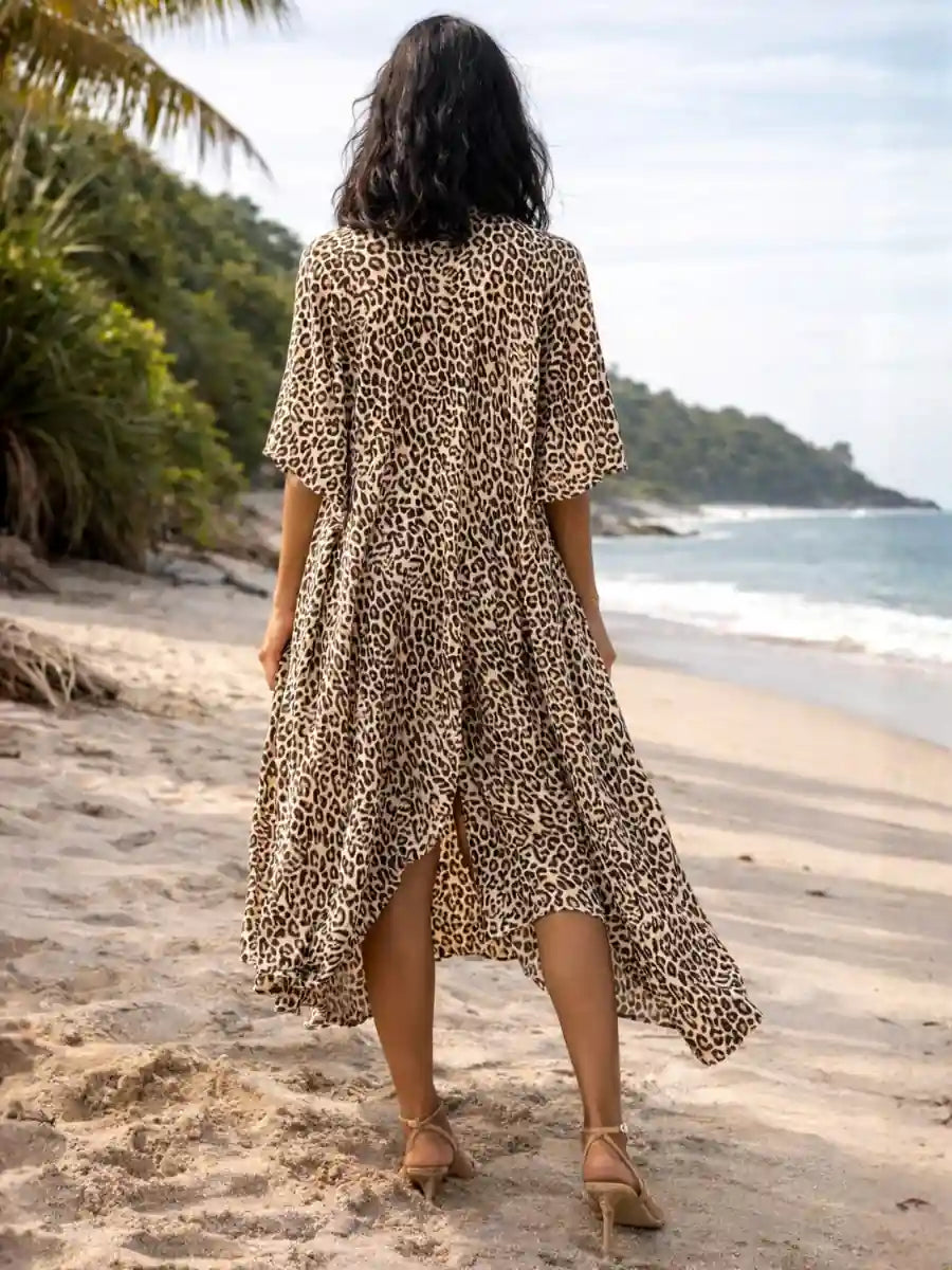 Leopard Kimono Cover up