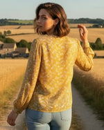 Lightweight Mustard Bohemian Blouse
