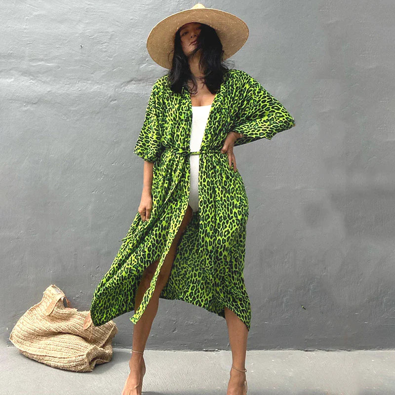 Leopard Kimono Cover up