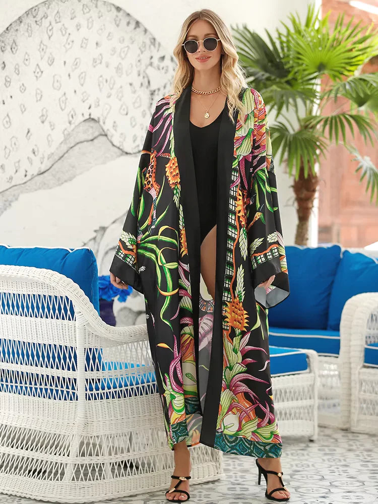 Long Oversized Beach Kimono